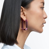 Swarovski Lucent hoop earrings, Statement, Octagon shape, Pink