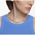 Swarovski Orbita necklace, Magnetic closure, Mixed cuts, Multicolored, Rhodium plated
