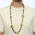 Swarovski Somnia necklace, Long, Brown, Gold-tone plated