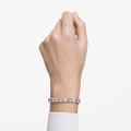 Swarovski Millenia bracelet, Square cut, Small, White, Rhodium plated