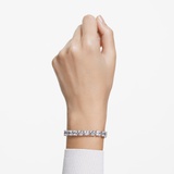 Swarovski Millenia bracelet, Square cut, Small, White, Rhodium plated
