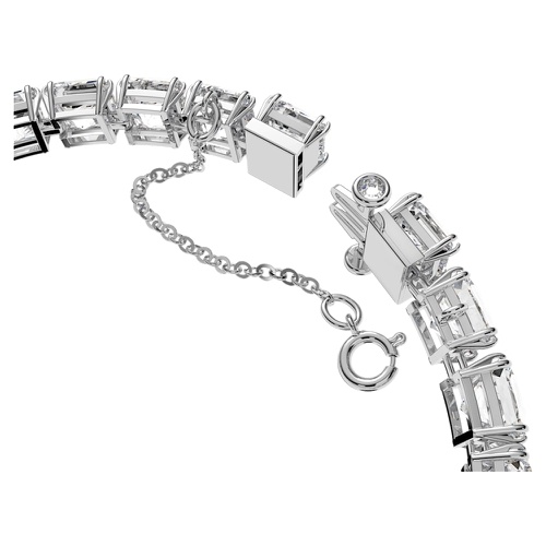 스와로브스키 Swarovski Millenia bracelet, Square cut, Small, White, Rhodium plated