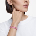 Swarovski Millenia bracelet, Octagon cut, Pink, Rhodium plated