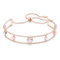 Swarovski One bracelet, Mixed cuts, Heart, Pink, Rose gold-tone plated