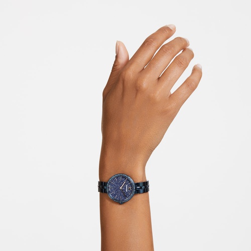 스와로브스키 Swarovski Cosmopolitan watch, Swiss Made, Metal bracelet, Blue, Blue finish