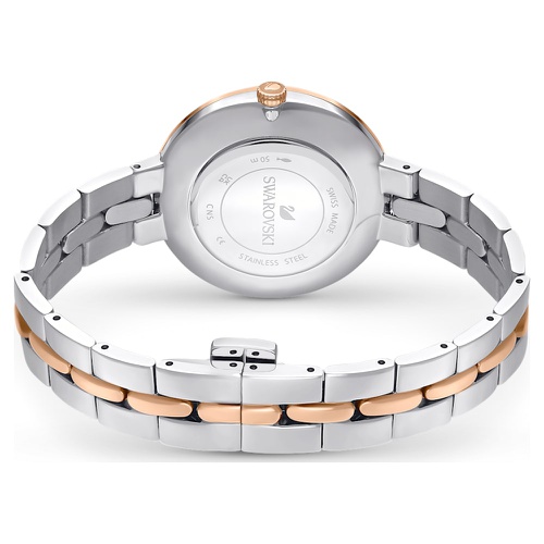 스와로브스키 Swarovski Cosmopolitan watch, Swiss Made, Metal bracelet, White, Mixed metal finish