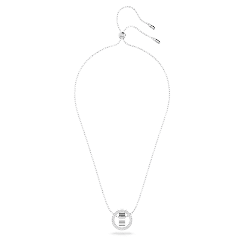 스와로브스키 Swarovski Hollow pendant, White, Rhodium plated