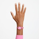 Swarovski Octea Nova watch, Swiss Made, Leather strap, Pink, Rose gold-tone finish