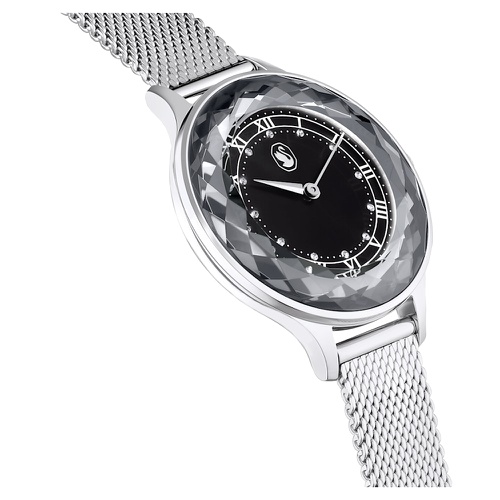 스와로브스키 Swarovski Octea Nova watch, Swiss Made, Metal bracelet, Black, Stainless steel