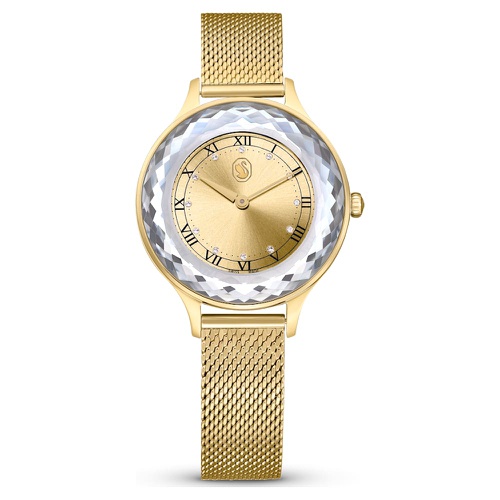 스와로브스키 Swarovski Octea Nova watch, Swiss Made, Metal bracelet, Gold tone, Gold-tone finish