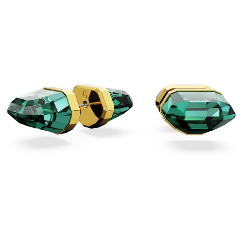스와로브스키 Swarovski Lucent stud earrings, Green, Gold-tone plated