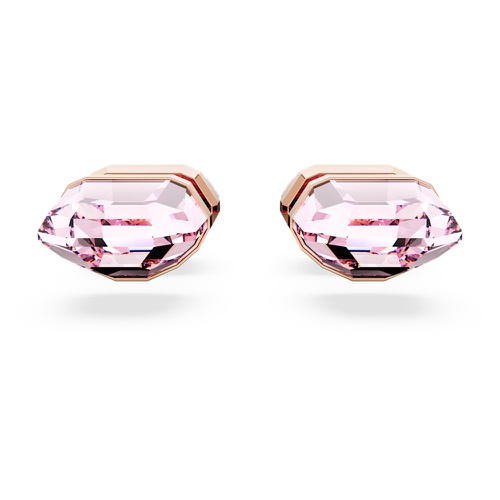 스와로브스키 Swarovski Lucent stud earrings, Pink, Rose gold-tone plated