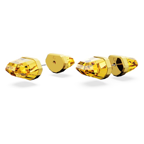 스와로브스키 Swarovski Lucent stud earrings, Yellow, Gold-tone plated