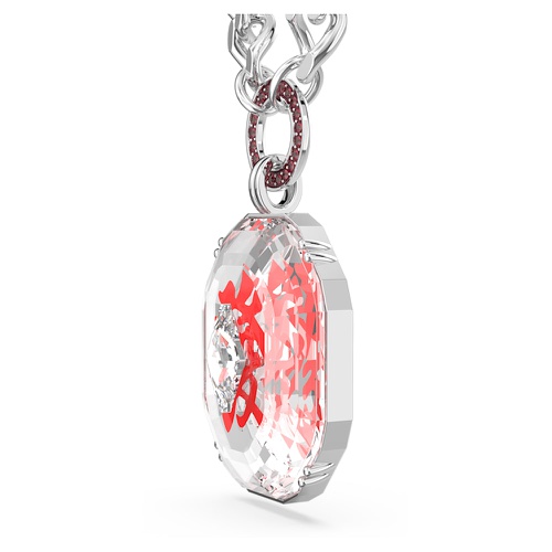 스와로브스키 Swarovski Alea necklace, Red, Rhodium plated