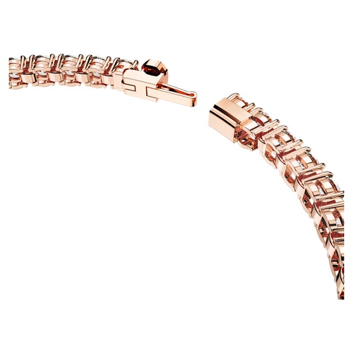 스와로브스키 Swarovski Matrix Tennis bracelet, Round cut, Small, White, Rose gold-tone plated