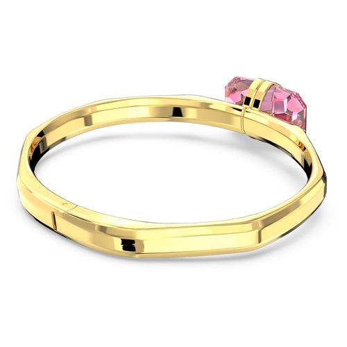 스와로브스키 Swarovski Lucent bangle, Magnetic closure, Pink, Gold-tone plated