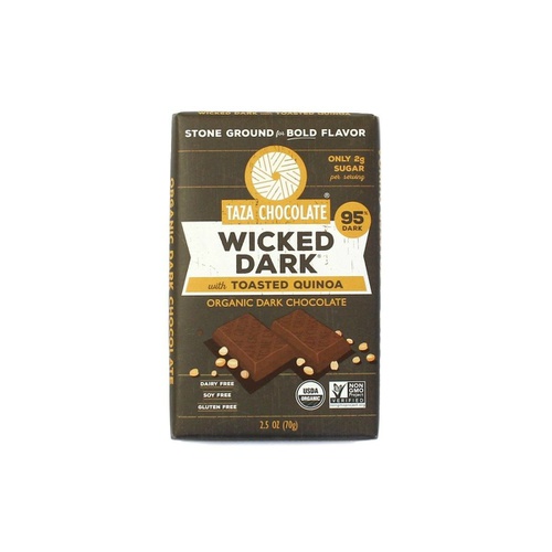  Taza Chocolate Organic Amaze Bar 95% Stone Ground, Wicked Dark, 2.5 Ounce (10 Count), Vegan