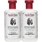 Thayers Alcohol-Free Witch Hazel with Organic Aloe Vera Formula Toner, Lavender 12 oz (Pack of 2)