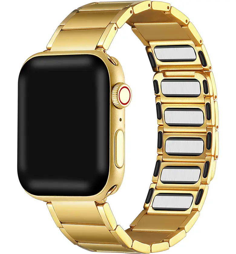 The Posh Tech Wide Link Magnetic Apple Watch Bracelet_YELLOW GOLD