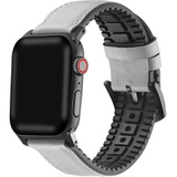 The Posh Tech Leather Apple Watch Strap_GREY