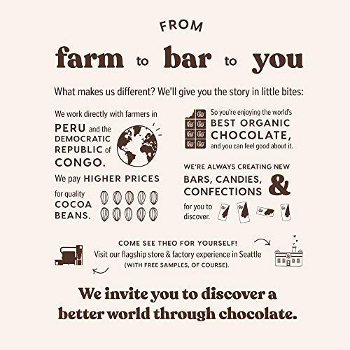  Theo Chocolate Organic Milk Chocolate Variety 6 Pack | 3 Different Flavors, 2 of Each Bar | Chocolate Gift, Fair Trade
