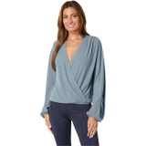 THRIVE SOCIETE Ruched Surplice Pullover