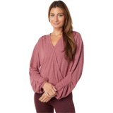 THRIVE SOCIETE Ruched Surplice Pullover