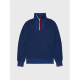TOMMY ADAPTIVE Quarter-Zip Solid Sweater