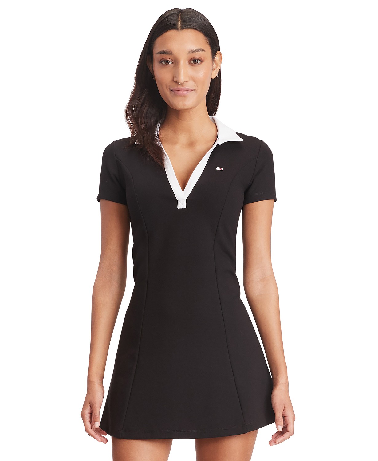 타미힐피거 Womens Johnny-Collar Tennis Dress