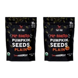 Top Fox Snacks - Organic Pop-Roasted Pumpkin Seeds | Healthy Protein Snacks - Gluten Free - Keto and Vegan Friendly (Original, 3.5 oz - 2 Pack)
