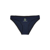 NAVY EMBROIDERED LOVE FOOL MINI KNICKERS