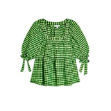 LIME GREEN NEON CHECK CHUCK ON BLOUSE