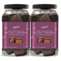 Taras Small Batch Chocolate Covered Sea Salt Soft Caramels, Dark, 62 Ounce, (Pack of 2)