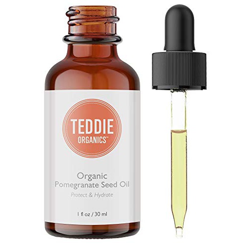  Teddie Organics Organic Pomegranate Seed Oil Cold Pressed Facial Oil, Nourishing for Hair