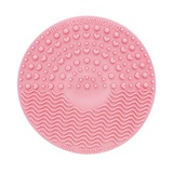 Tenmon Round Makeup Brush Cleaning Mat, Silicone, Suction Cup Portable Makeup Brush Cleaning Tool, 4 Colors (Pink)