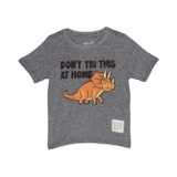The Original Retro Brand Kids Dont Tri This At Home Dinosaur Crew Neck Tee (Toddler)