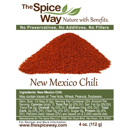 The Spice Way New Mexico Chili Powder - ( 4 oz ) ground dark chile