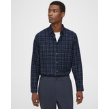 Theory Irving Shirt in Grid Cotton