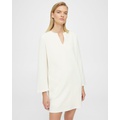 Theory Long-Sleeve Shift Dress in Admiral Crepe