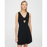 Theory Cut-Out Mini Dress in Crepe Knit