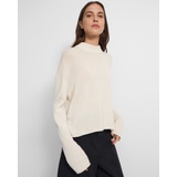 Theory Cropped Mock Neck Sweater in Cashmere