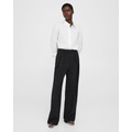 Theory Pleated Wide-Leg Pant in Stretch Wool