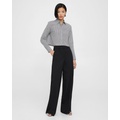 Theory Wide-Leg Pant in Textured Gabardine