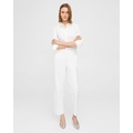 Theory High-Waist Straight-Leg Pant in Stretch Cotton