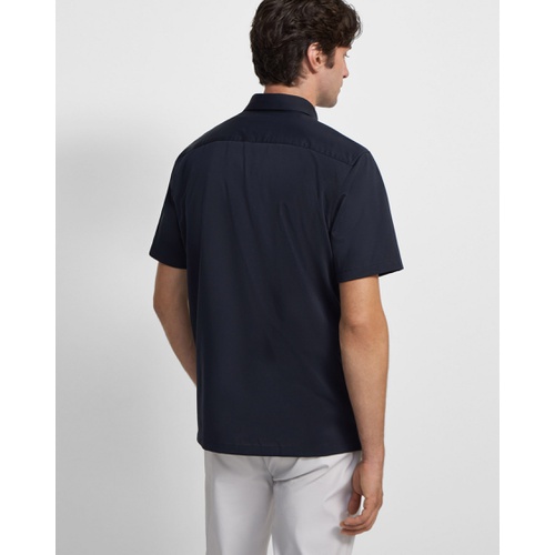 띠어리 Standard-Fit Short-Sleeve Shirt in Structure Knit