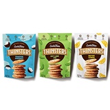 THINSTERS Cookies 3 Count Variety Pack, 4oz Toasted Coconut, Meyer Lemon, Key Lime Pie, Non GMO, No Corn Syrup, Crunchy Cookies, No Artificial Flavors, Colors, or Preservatives