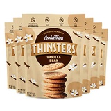 THINSTERS Cookie Thins Cookies, Vanilla Bean, 4oz (Pack Of 6), Non-GMO, Peanut Free, No Corn Syrup, Crunchy Cookies, No Artificial Flavors, Colors, or Preservatives