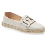 Tods Kate Chain Detail Convertible Espadrille Flat_WHITE
