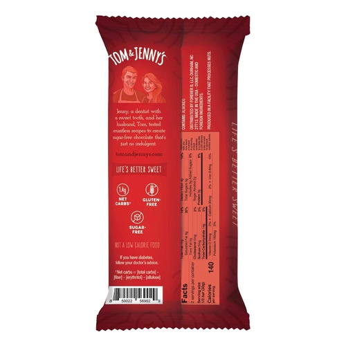  Tom & Jennys No-Sugar-Added Milk Chocolate Crunch Bar (45%) - Low Net Carb (4g) Keto Candy Bar - Made with Unsweetened Cacao & Puffed Quinoa - (Milk Chocolate Crunch, 3-pack)