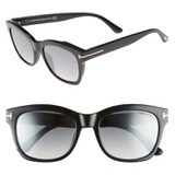 Tom Ford Lauren 52mm Sunglasses_SHINY BLACK/ SMOKE MIRROR